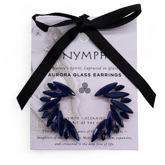 Royal Blue - Vintage Glass - Angel Wings - Earrings – product image 2 of 6