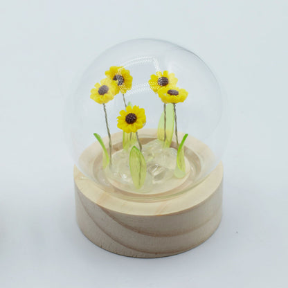 Floral Glow Garden Dome - 5 Sunflowers - LED Battery – product image 3 of 5