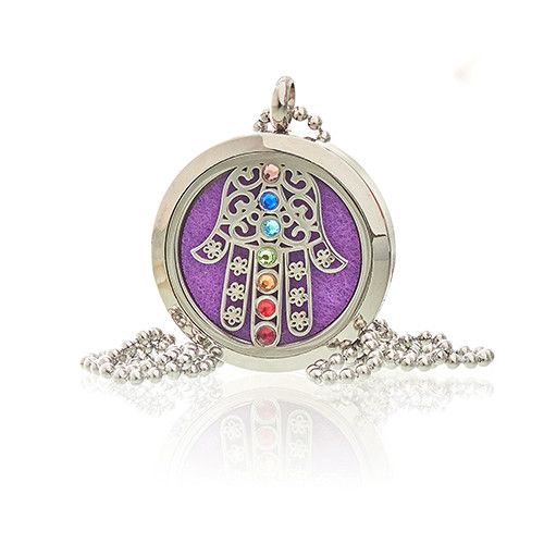 Aromatherapy Jewellery Necklace - Hamsa Chakra - 30mm – product image 2 of 6