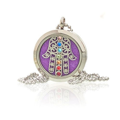 Aromatherapy Jewellery Necklace - Hamsa Chakra - 30mm – product image 2 of 6