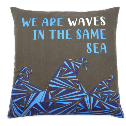 Set of 3 We Are Waves Cotton Cushion Covers – 45 x 45cm