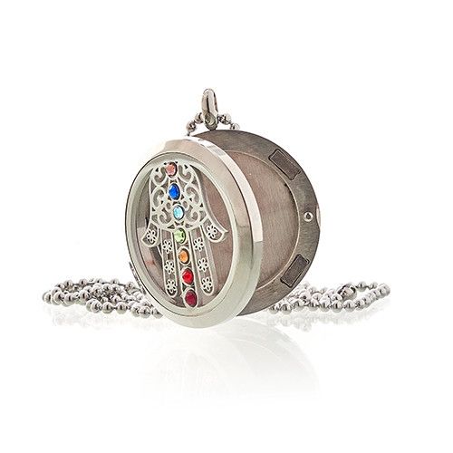 Aromatherapy Jewellery Necklace - Hamsa Chakra - 30mm – product image 3 of 6
