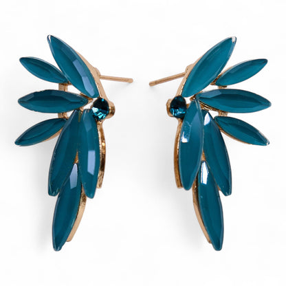 Teal Green - Vintage Glass - Fairies - Earrings – product image 1 of 6