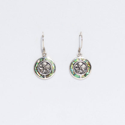 Shell & Silver Earrings - Frangipani - Abalone – product image 1 of 2