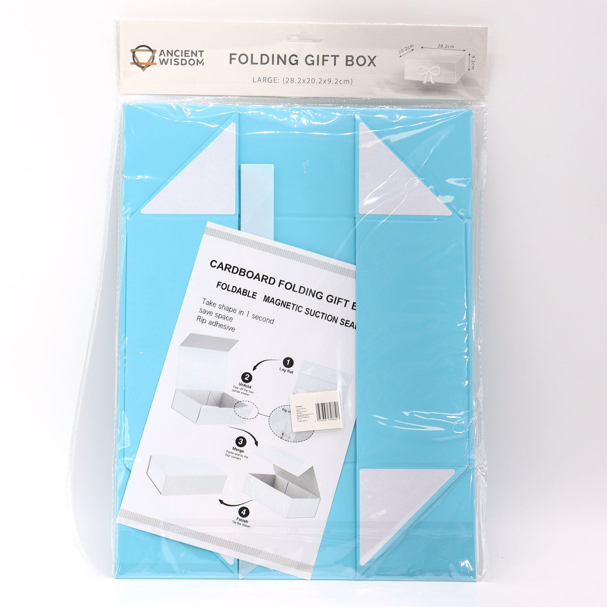Flat Pack Gift Box - Large (28.2 × 20.2 × 9.2 cm) - Baby Blue – product image 1 of 5