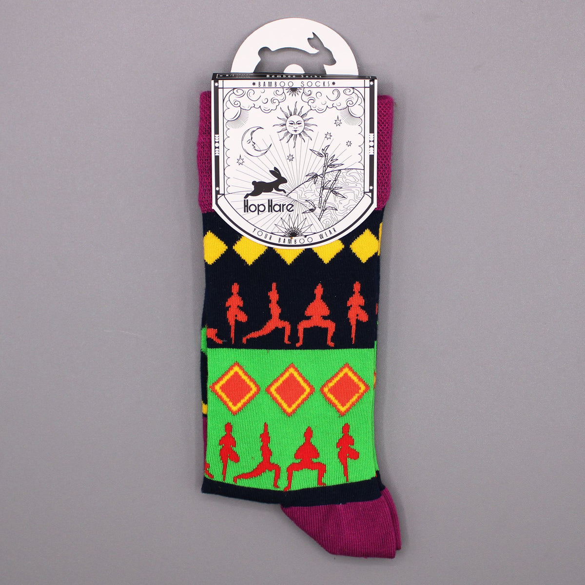 Hop Hare Bamboo Socks S/M - Yoga Poses – product image 5 of 7