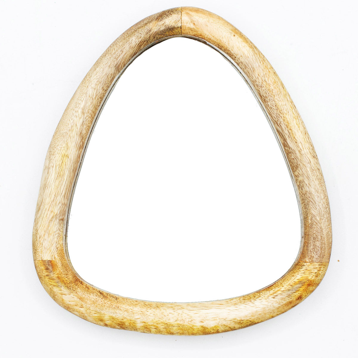 Set of 3 Pebble Shaped Mirrors - Light Wood Finish – product image 8 of 9