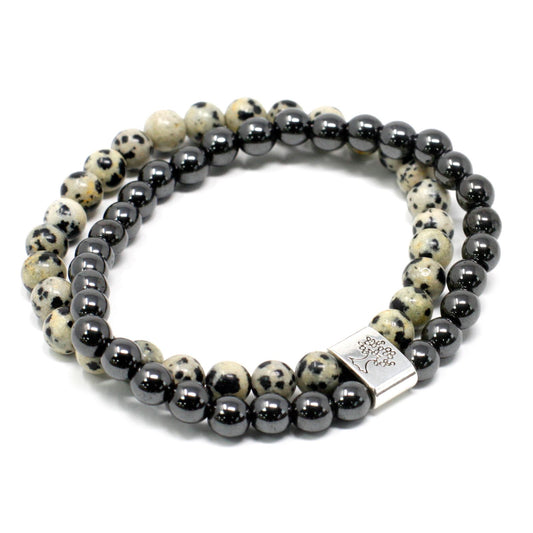 Magnetic Gemstone Bracelet - Dalmatian Jasper – product image 2 of 6