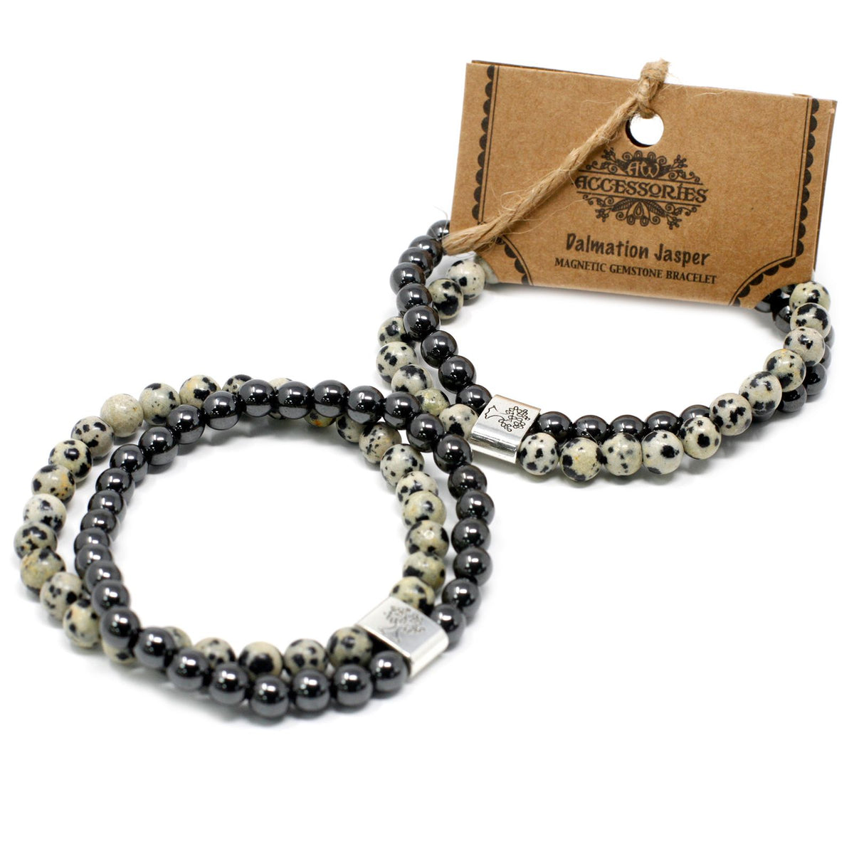 Magnetic Gemstone Bracelet - Dalmatian Jasper – product image 4 of 6