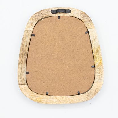 Set of 3 Pebble Shaped Mirrors - Light Wood Finish – product image 2 of 9