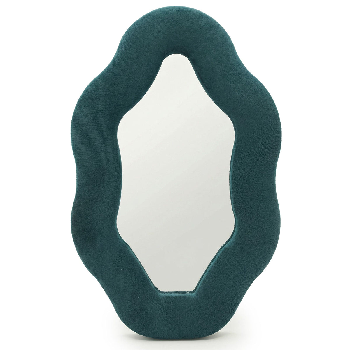 Soft Squiggly Mirror – Oval Pebble – Royal Teal (20.5x32.5x2.3cm) – product image 3 of 6