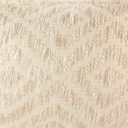 Classic Cushion Cover - Neutral Geo Creme - 30 x 50cm - Lumbar Style
