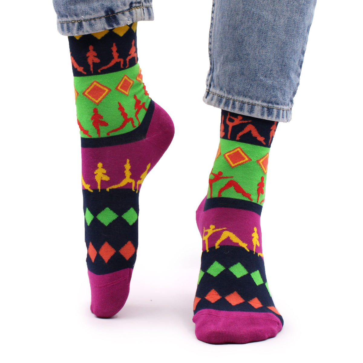 Hop Hare Bamboo Socks S/M - Yoga Poses – product image 1 of 7