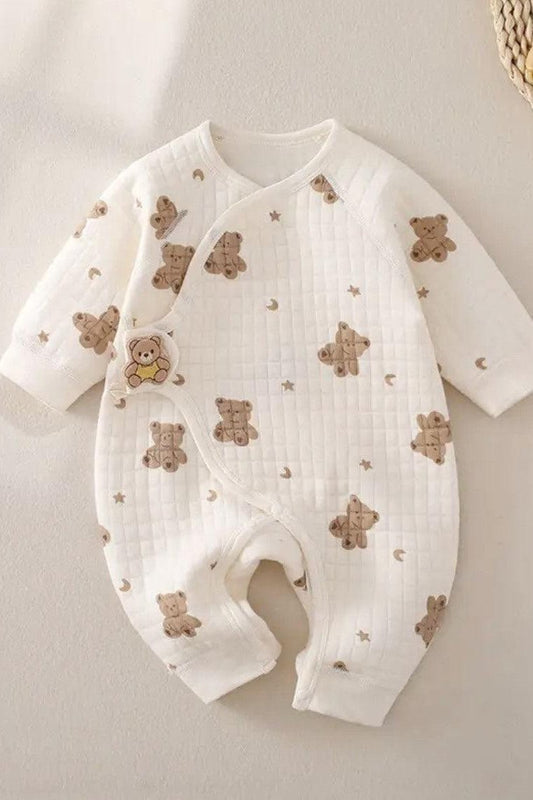 The Happy Bear Boucle Wrap Baby Grow Romper – product image 1 of 3