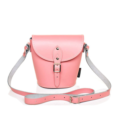 Handmade Leather Barrel Bag - Pastel Pink – product image 1 of 3