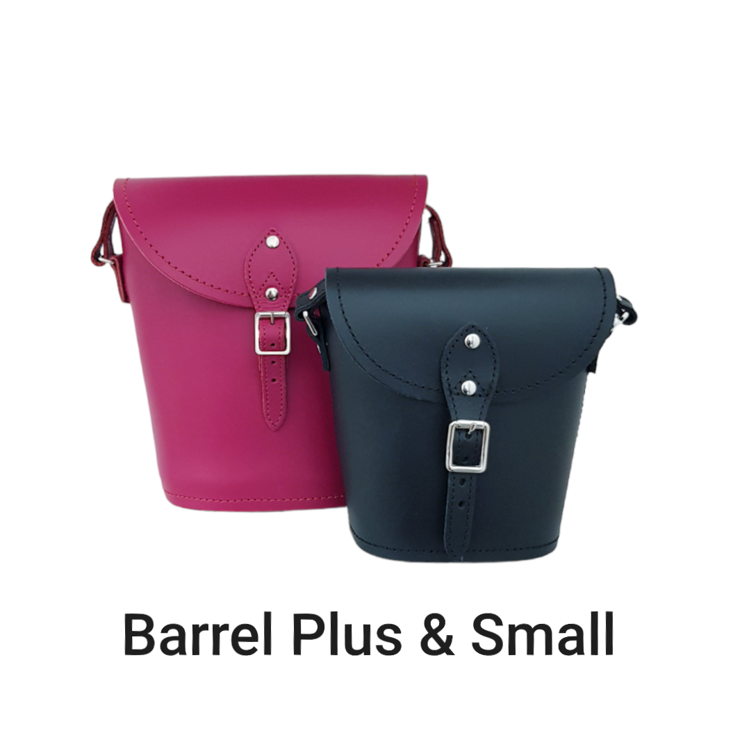 Handmade Leather Barrel Bag - Pastel Pink – product image 3 of 3