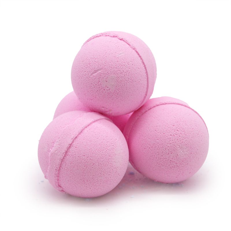 Pink Frankincense and Rose essential oil bath bombs