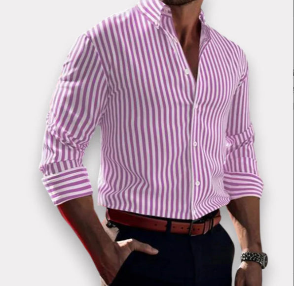 Men's Striped Long-Sleeve Casual Shirt – product image 12