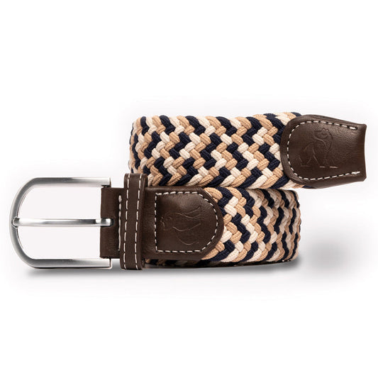 Woven Belt - Navy / Beige Zigzag – product image 1 of 7