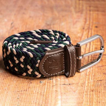 Woven Belt - Navy / Green Zigzag – product image 3 of 6