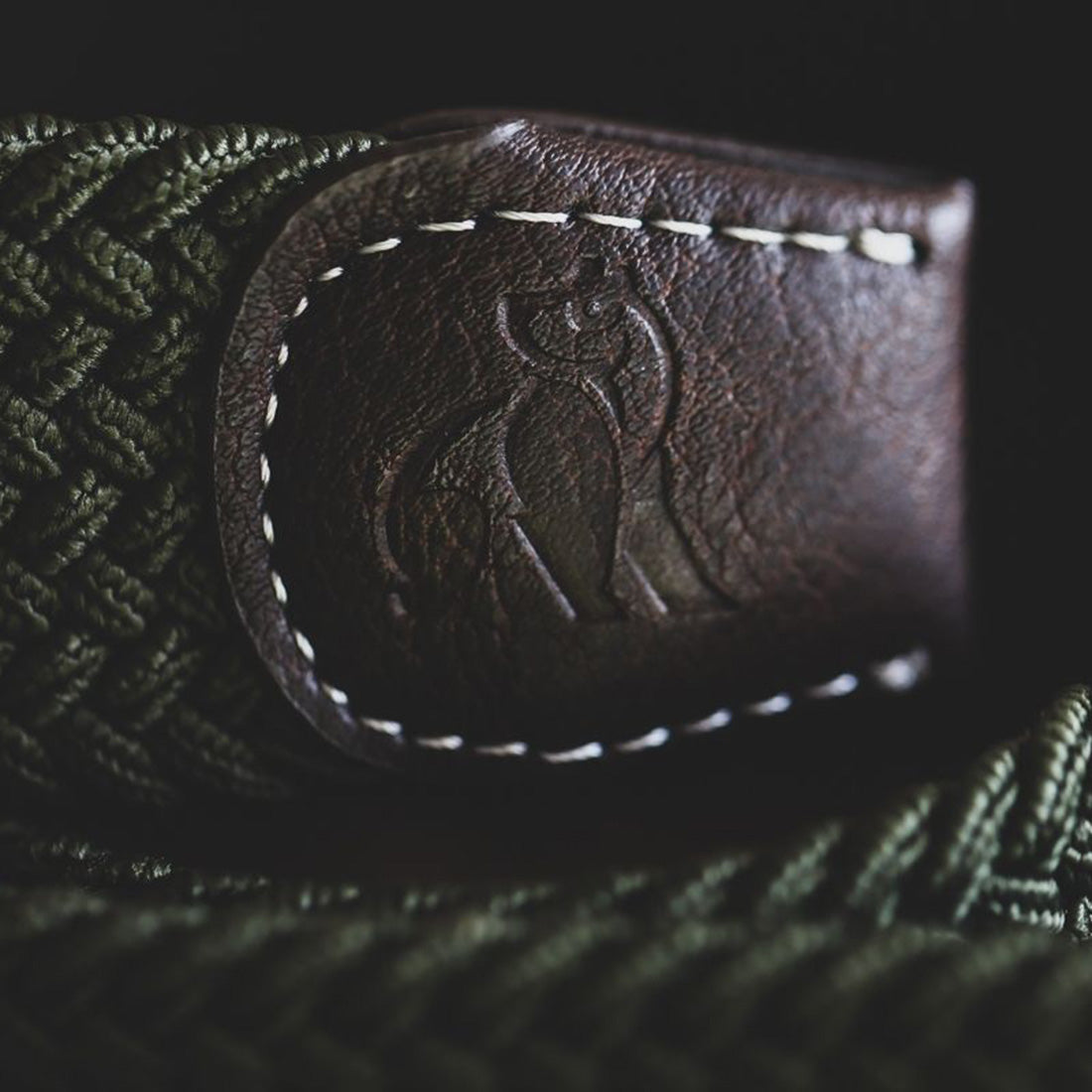 Woven Belt - Navy / Green Zigzag – product image 4 of 6
