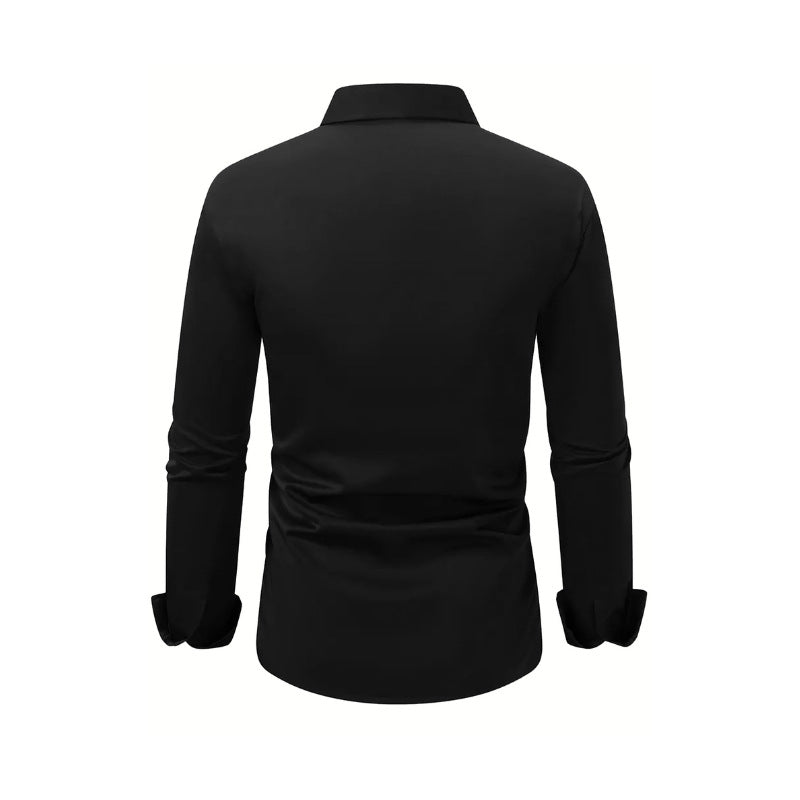 Men's Solid Long-Sleeve Casual Shirt – product image 5