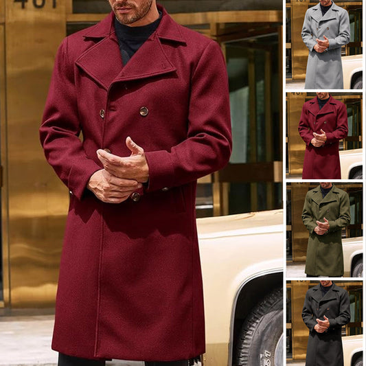 Men's Double-Breasted Wool-Blend Trench Coat – product image 2