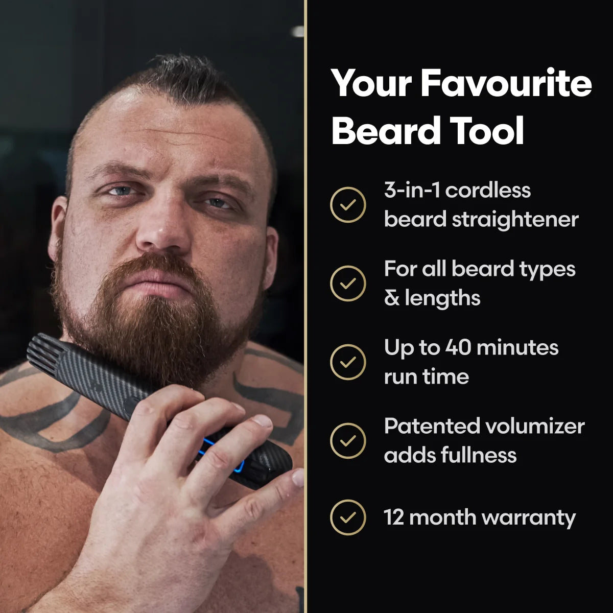 CARBON X | HEATED BEARD STRAIGHTENER BRUSH – set contents