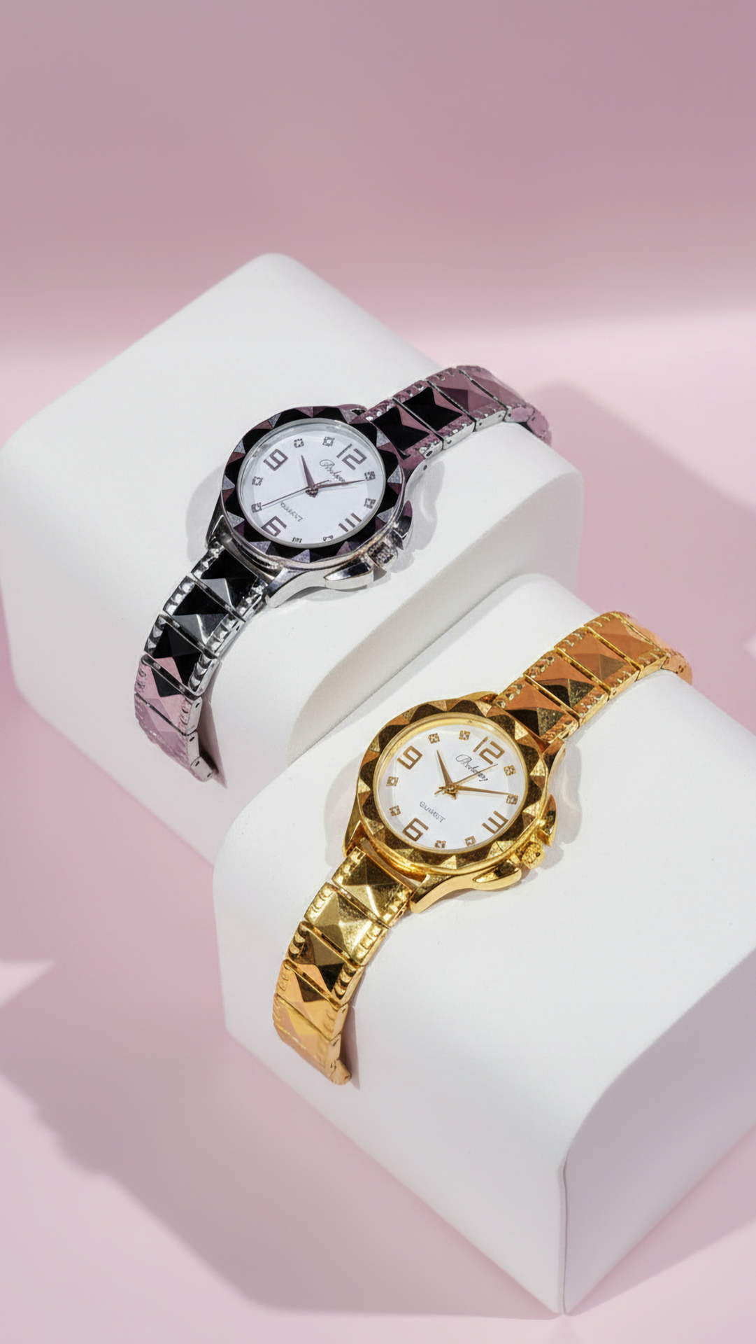 Pyramid Band Round Face Quartz Movement Watch - product image 1 of 3