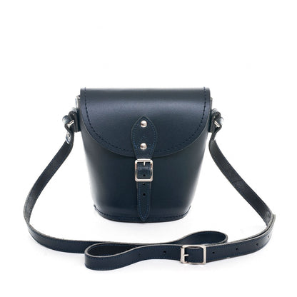 Handmade Leather Barrel Bag - Navy – product image 1 of 3