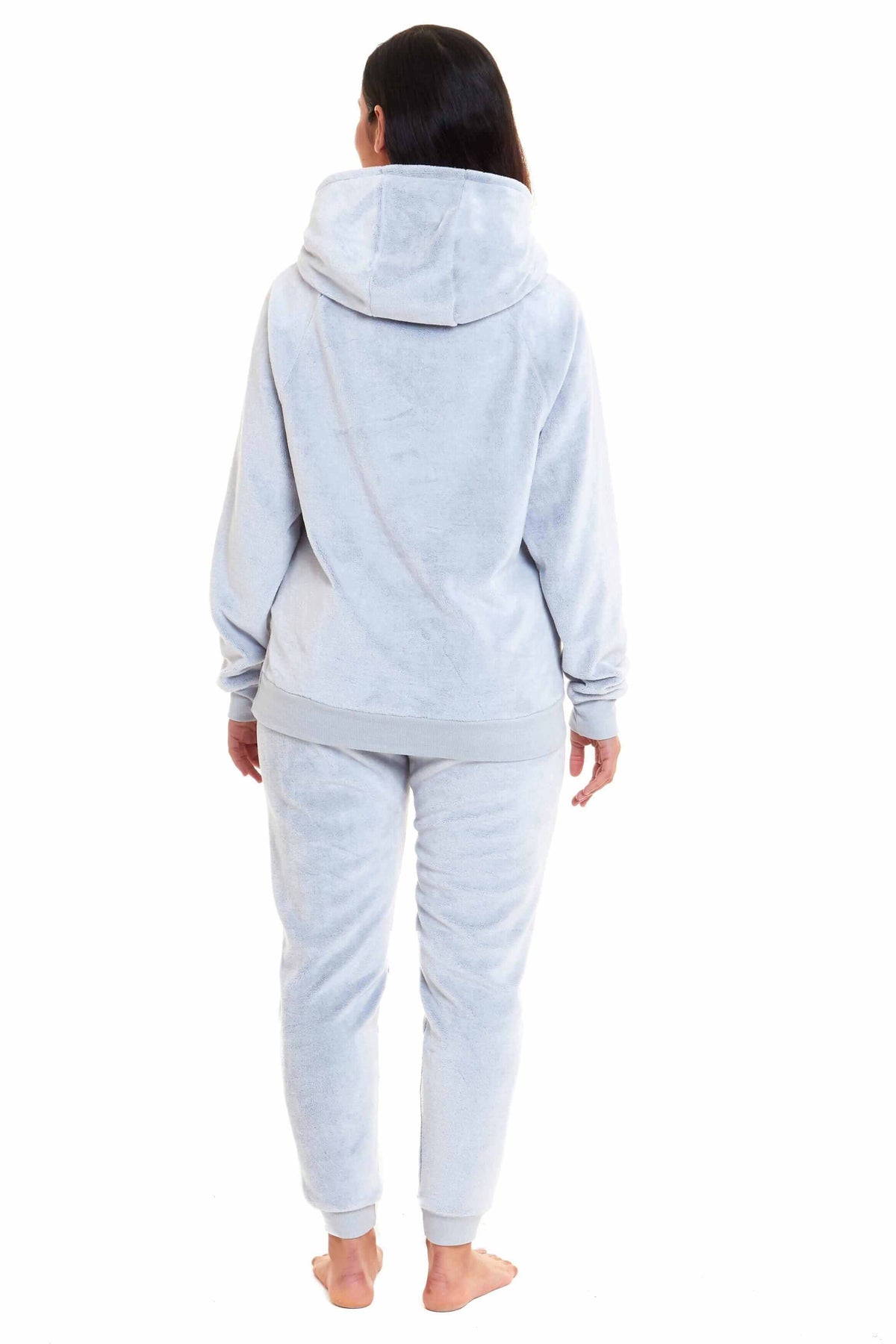 Daisy Dreamer Cuddly Raccoon Fleece Hooded Pyjama Set For Women And Girls Sherpa Lined – product image 6 of 10