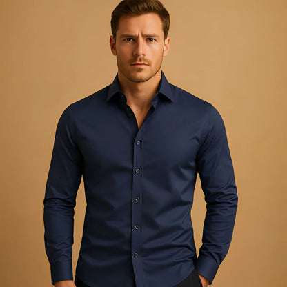 Men's Solid Long-Sleeve Casual Shirt – product image 15