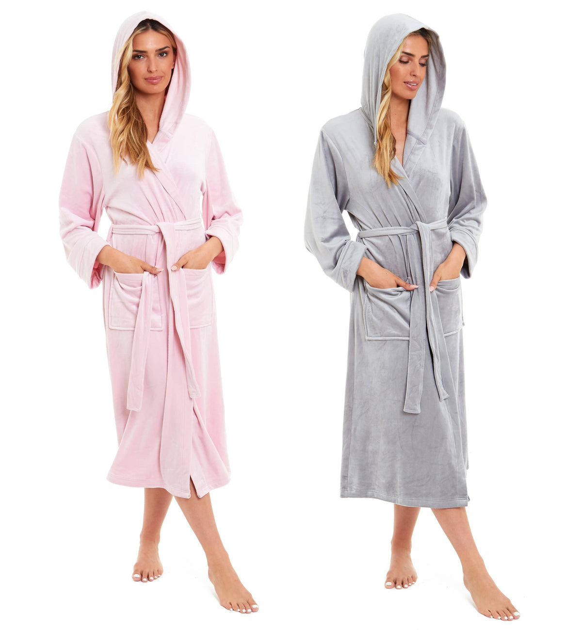 Olivia Rocco Women's Velour Hooded Bathrobe – product image 1