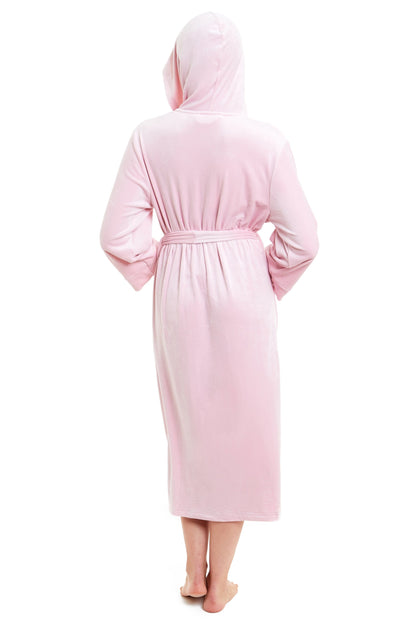 Olivia Rocco Women's Velour Hooded Bathrobe – product image 14