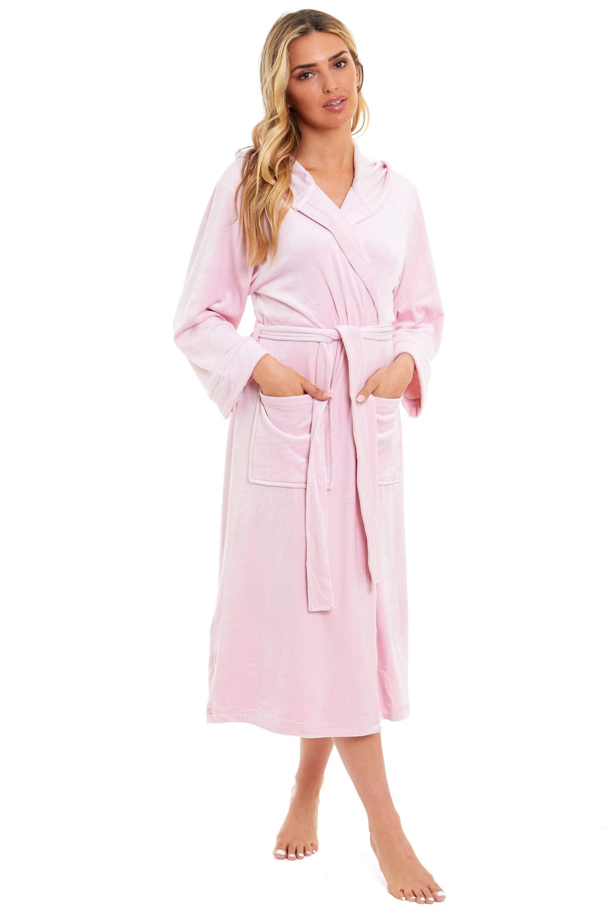 Olivia Rocco Women's Velour Hooded Bathrobe – product image 12