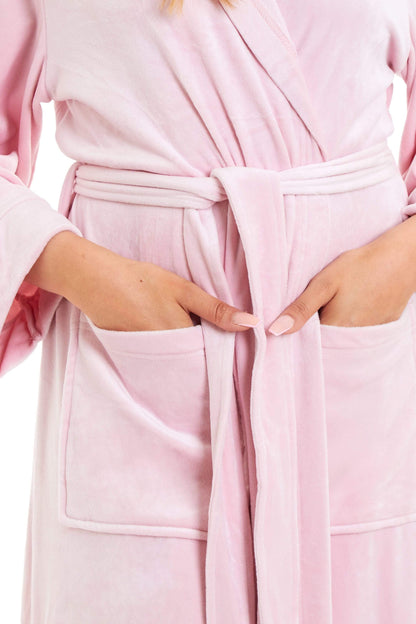 Olivia Rocco Women's Velour Hooded Bathrobe – product image 11