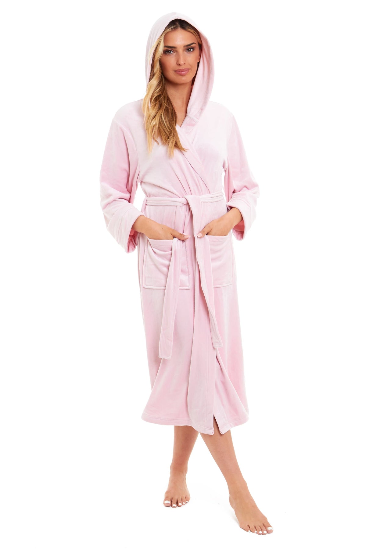 Olivia Rocco Women's Velour Hooded Bathrobe – product image 9
