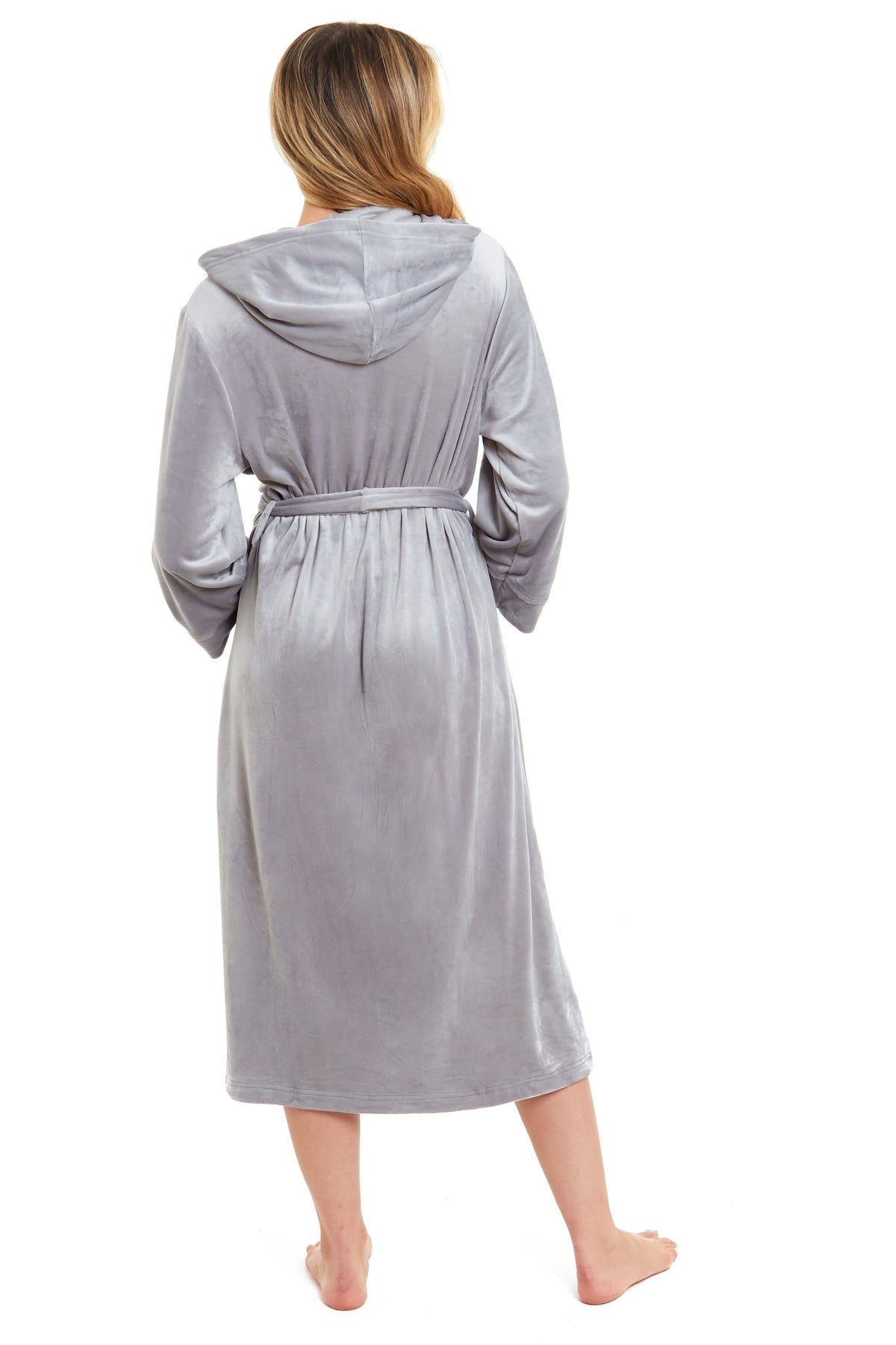 Olivia Rocco Women's Velour Hooded Bathrobe – product image 8