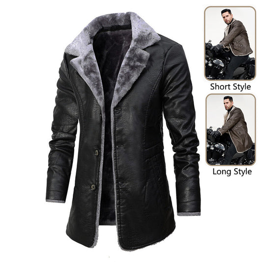 Men's Fleece-Lined Lapel Jacket – product image 1