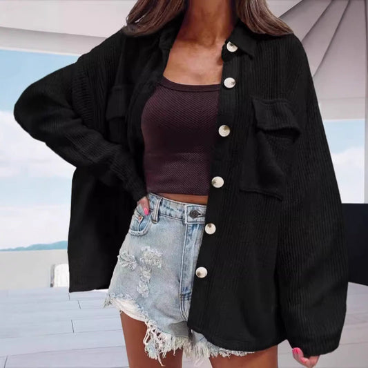 Women's Solid-color Long-sleeve Blouse Jacket – product image 1