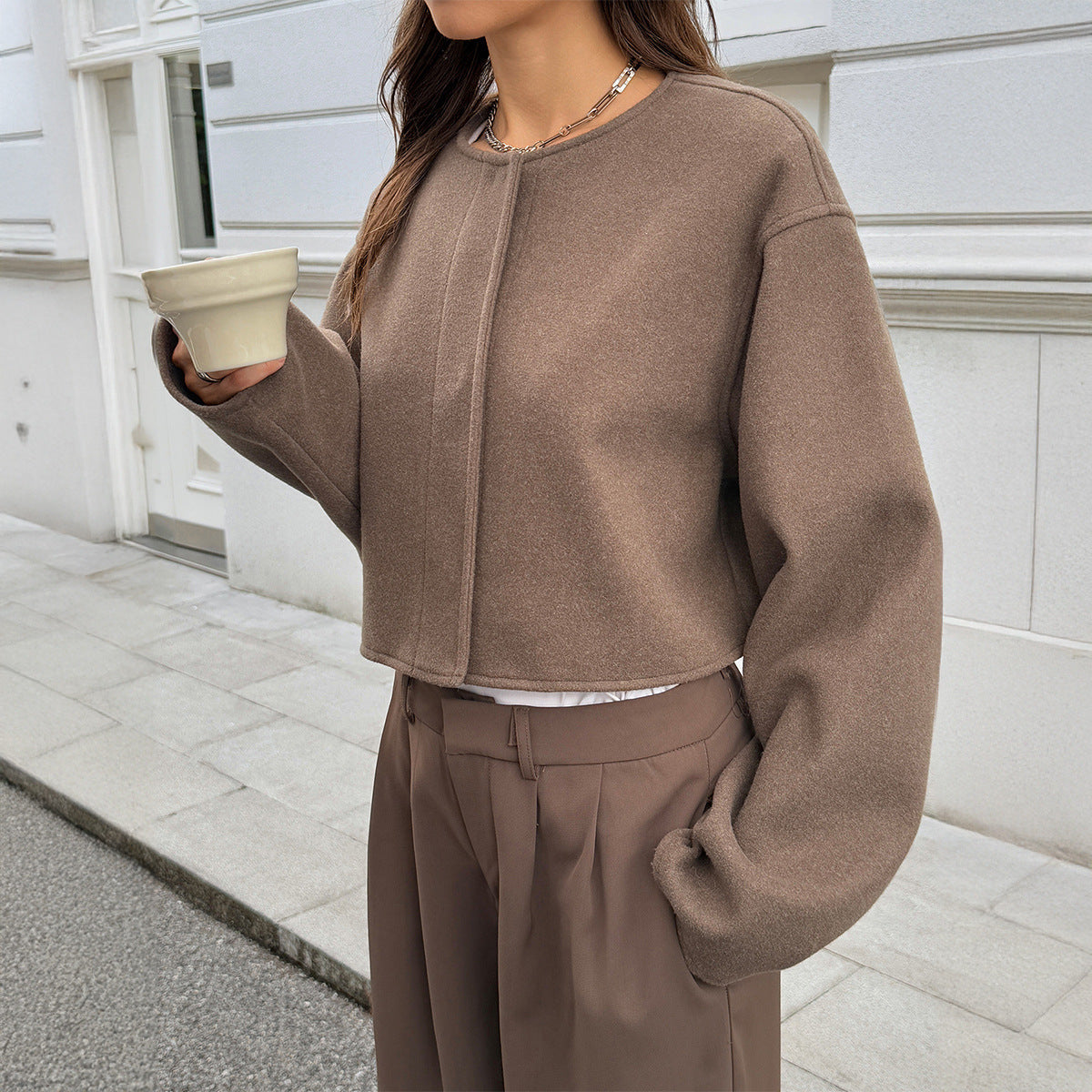 Women's Solid-color Long-sleeve Jacket – product image 5
