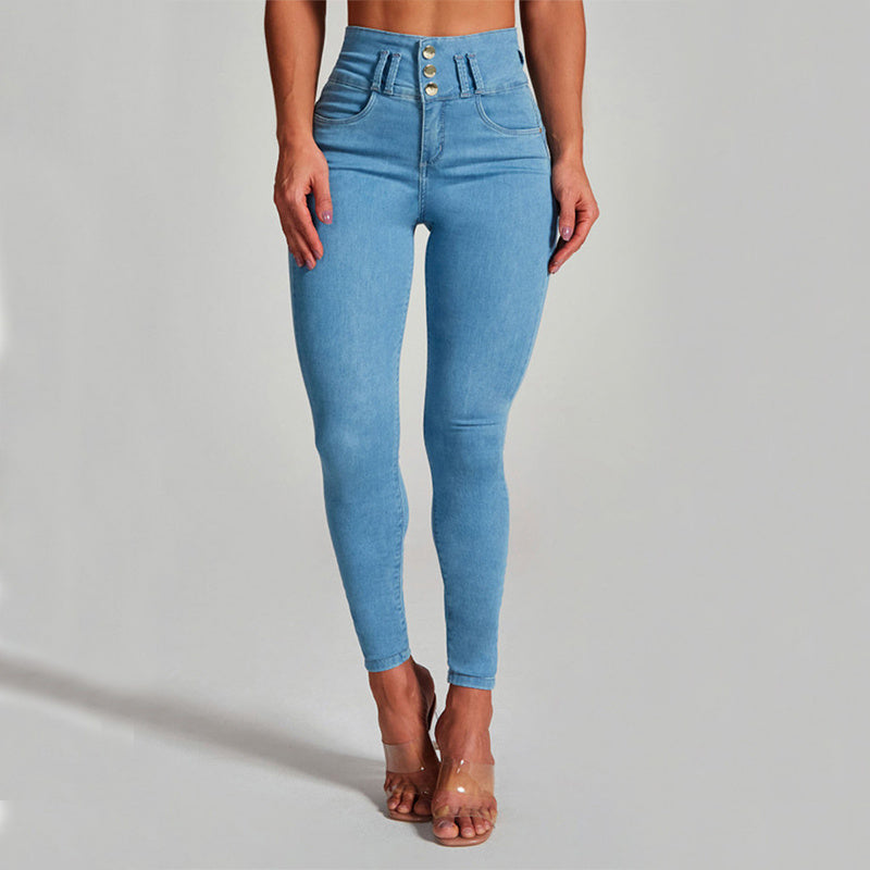 High Waist Jeans Women's Skinny Trousers Tight Stretch Shaping And Hip Lifting Pants - product image 5 of 5