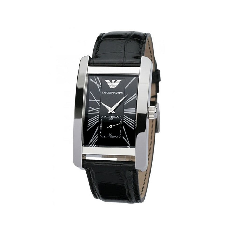Emporio Armani AR0143 Classic Men's Rectangular Black Watch – product image 1 of 5