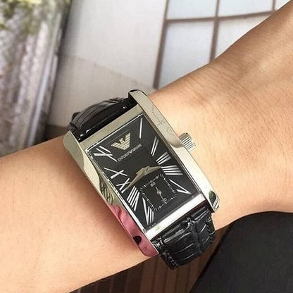 Emporio Armani AR0143 Classic Men's Rectangular Black Watch – product image 4 of 5