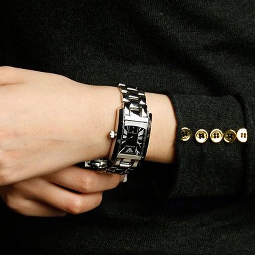 Emporio Armani AR0157 Classic Women's Rectangular Silver Watch – product image 6 of 7