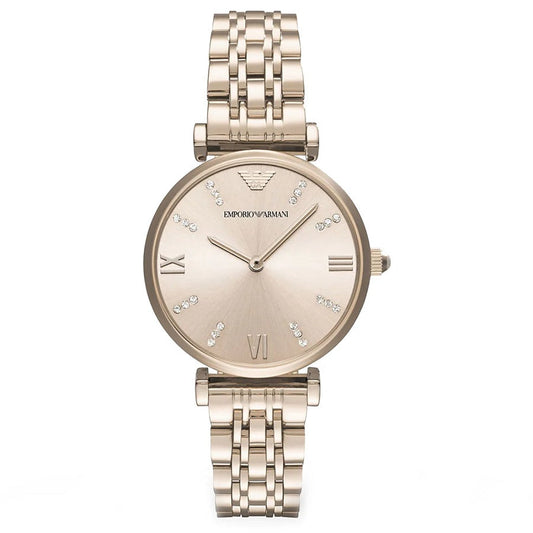 Emporio Armani AR11059 Gianni T-Bar Rose Gold Watch – product image 1 of 7