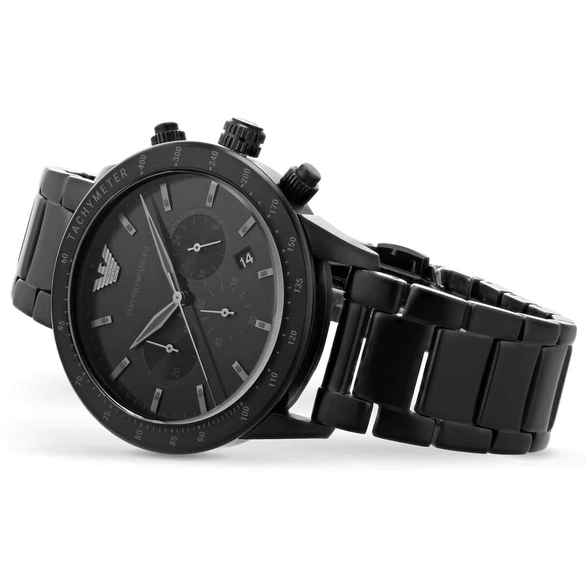Emporio Armani AR11242 Mario Men's All Black Watch – product image 2 of 9