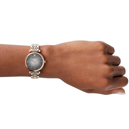 Emporio Armani AR1725 Gianni T-Bar Women's Two-Tone Watch – product image 6 of 7
