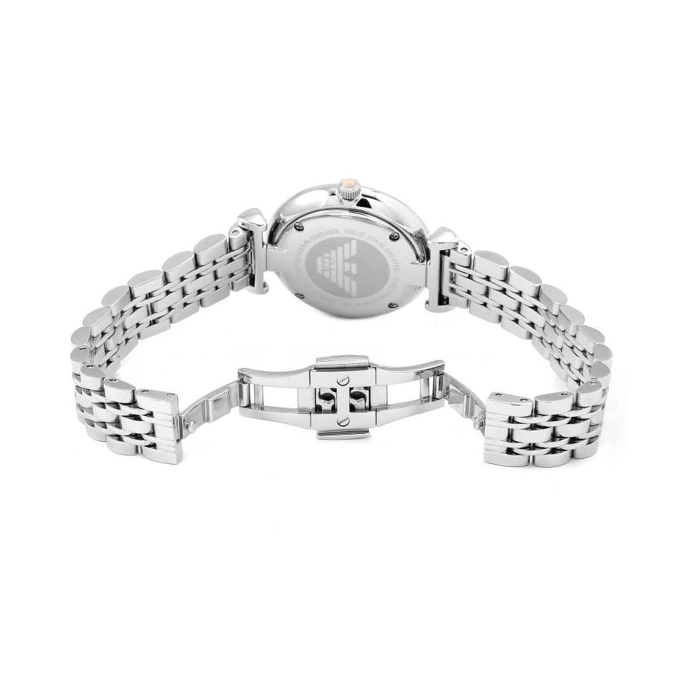 Emporio Armani AR1779 Gianni T-Bar Women's Silver & Pink Watch – product image 5 of 8