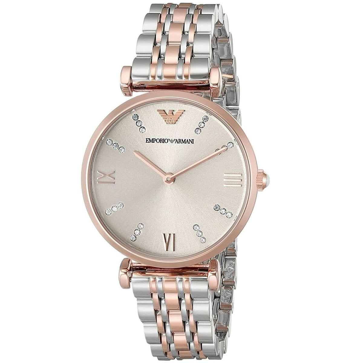 Emporio Armani AR1840 Gianni T-Bar Women's Two-Tone Watch – product image 1 of 7